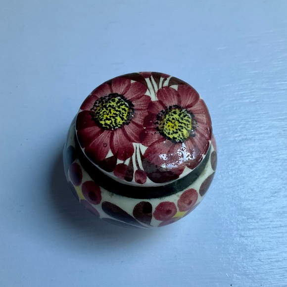 Vintage Talavera Mexico Small Treasure Box - High Glaze Ceramic - Picture 2 of 5